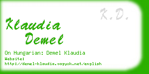 klaudia demel business card